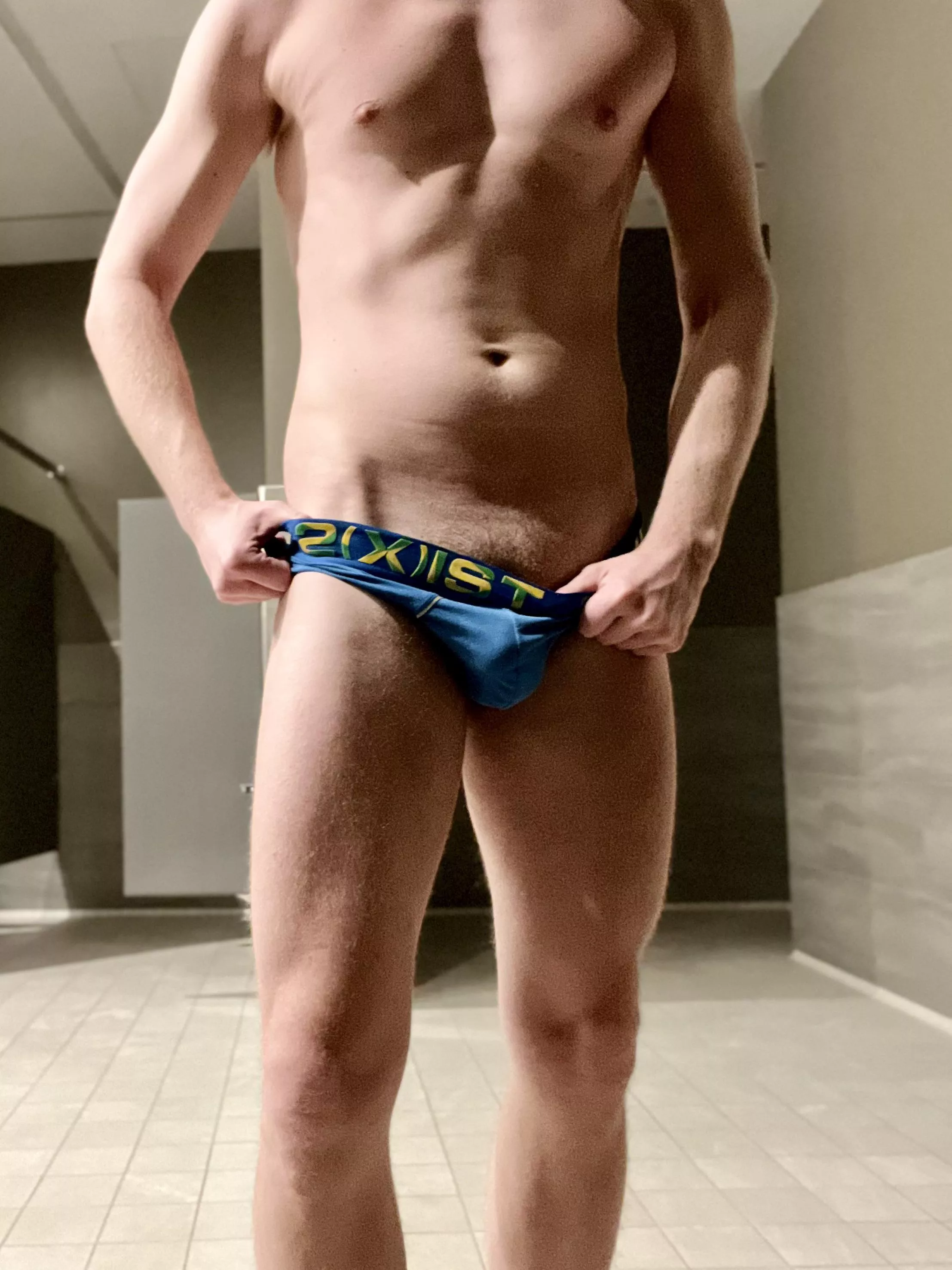 Caught me in the lockers…