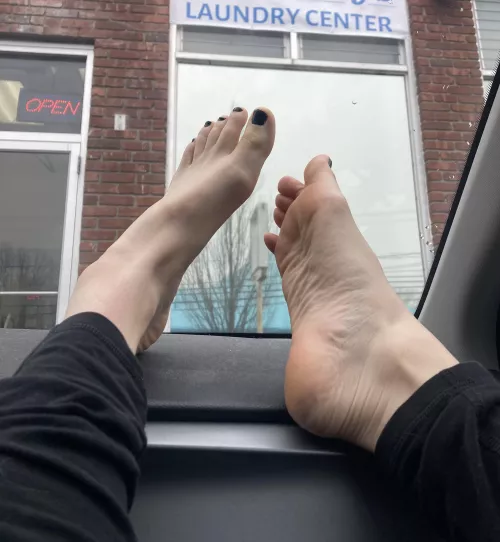 Kiss my feet at the laundromat? 