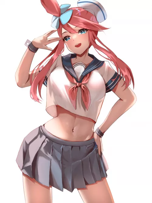 Skyla in a sailor uniform