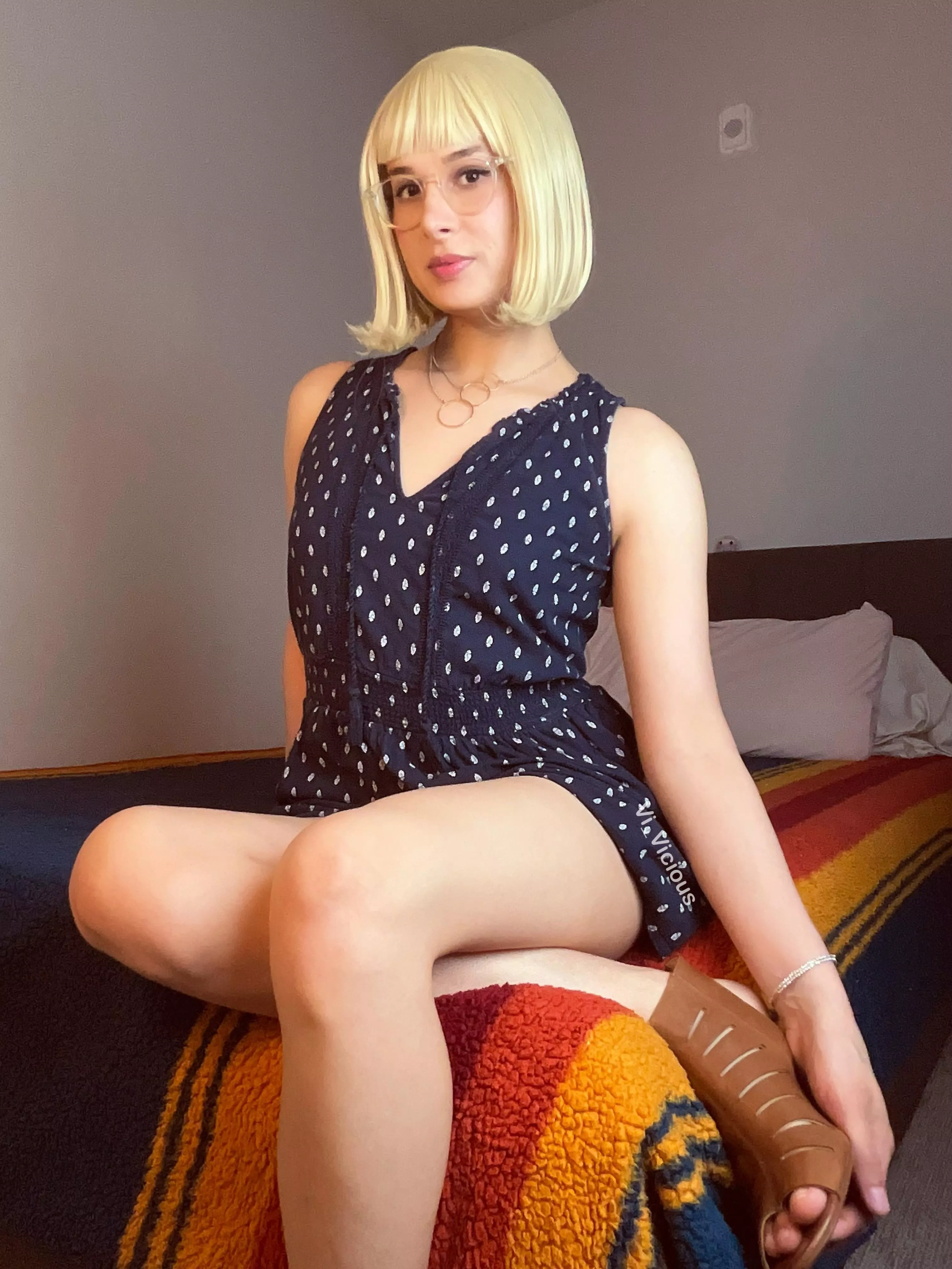 Trying a dress and heels :)