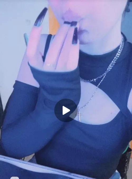 would you like to have this video where I lick my nails and fingers? dm me