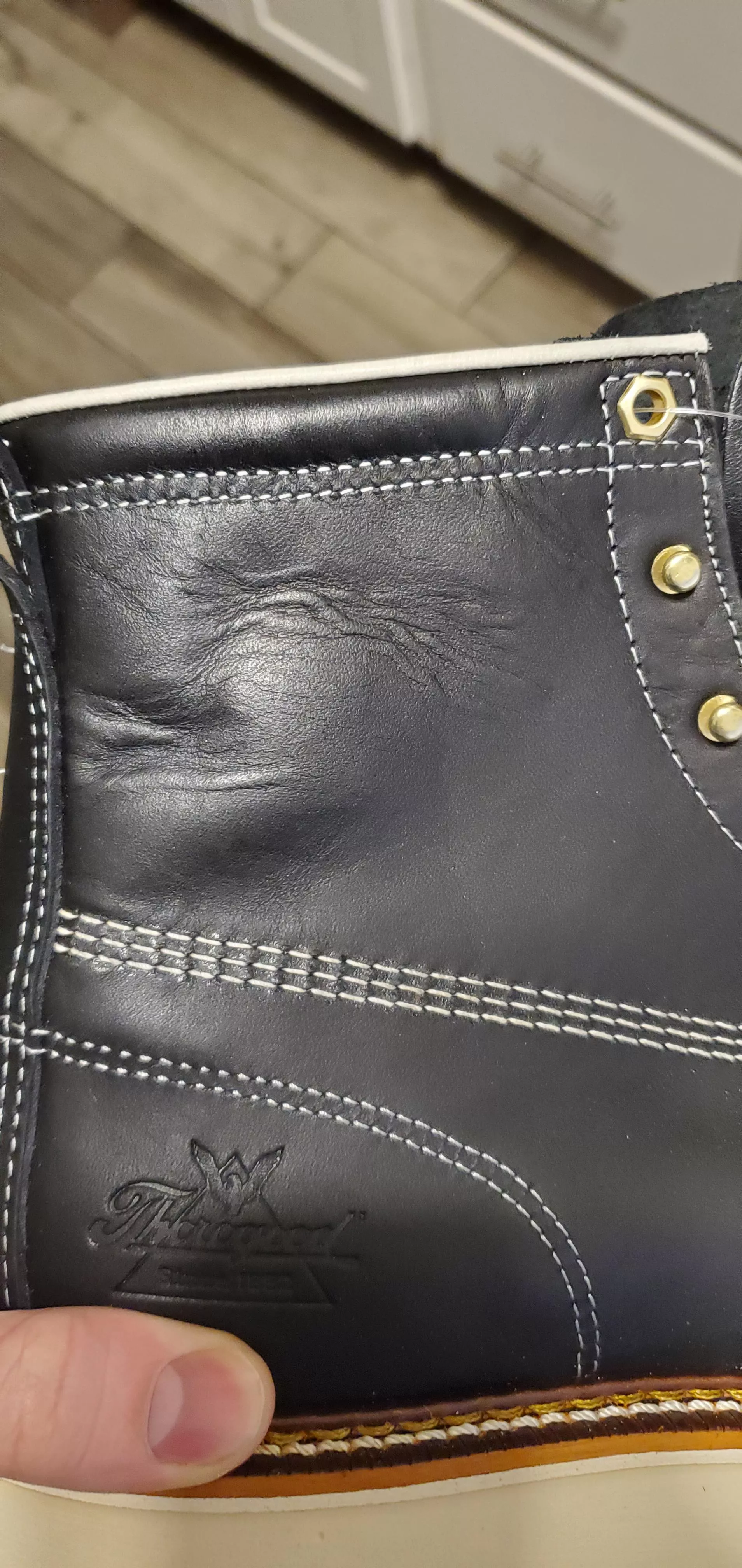 Brand new thorogood moc toe question