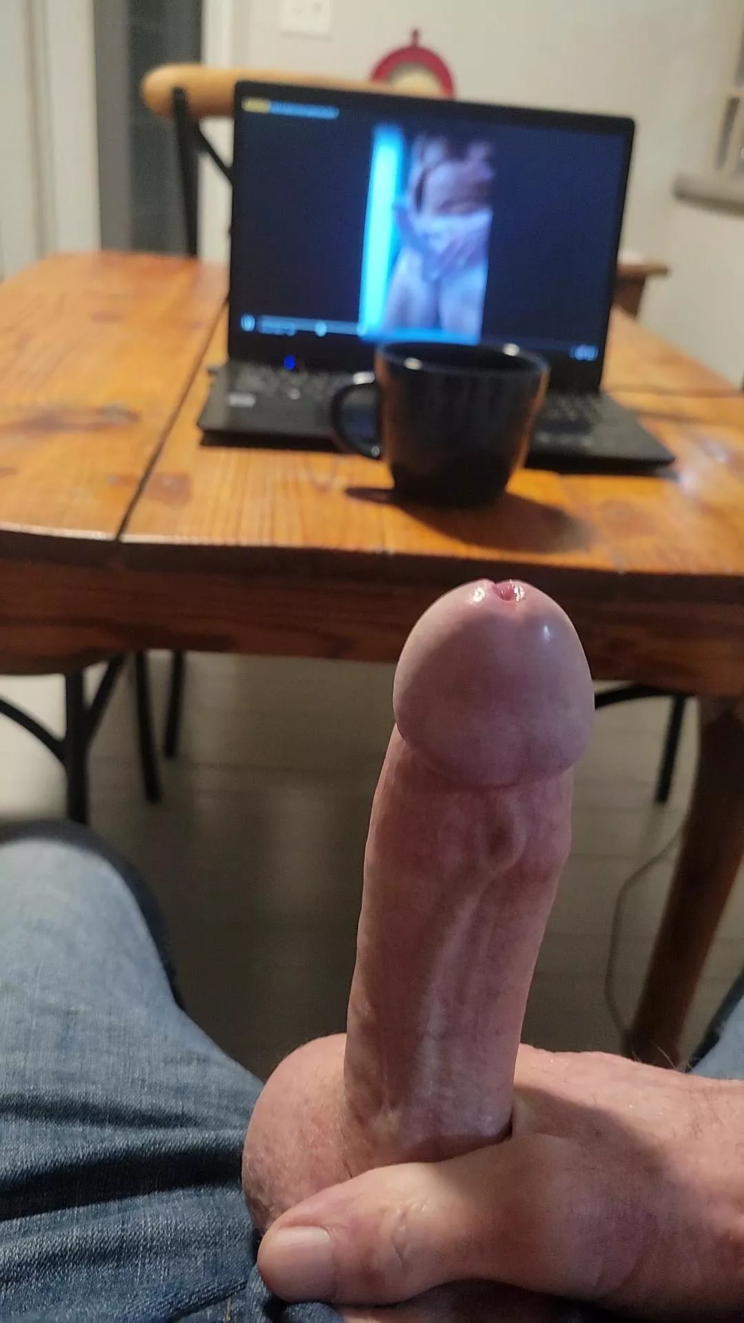 Editing video over coffee this morning. (61)