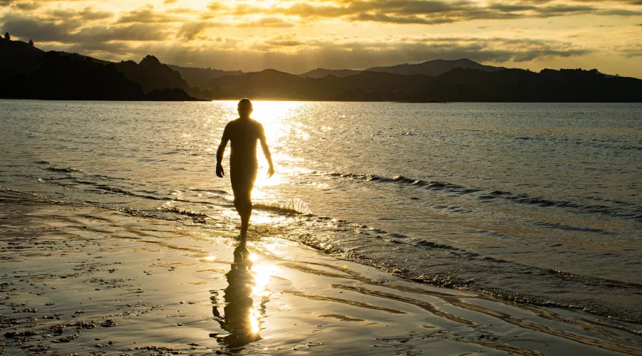 Enjoying the last of the sun