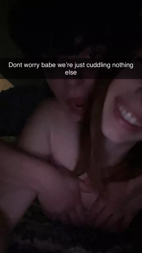 Just some innocent cuddling