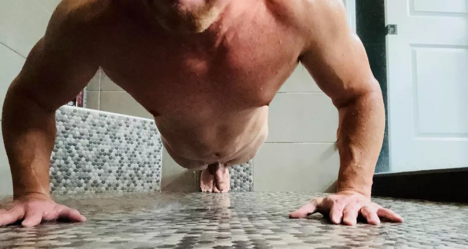 (M) I like to end my workouts with pushups in the shower. Who wants to be my incentive to go all the way down?