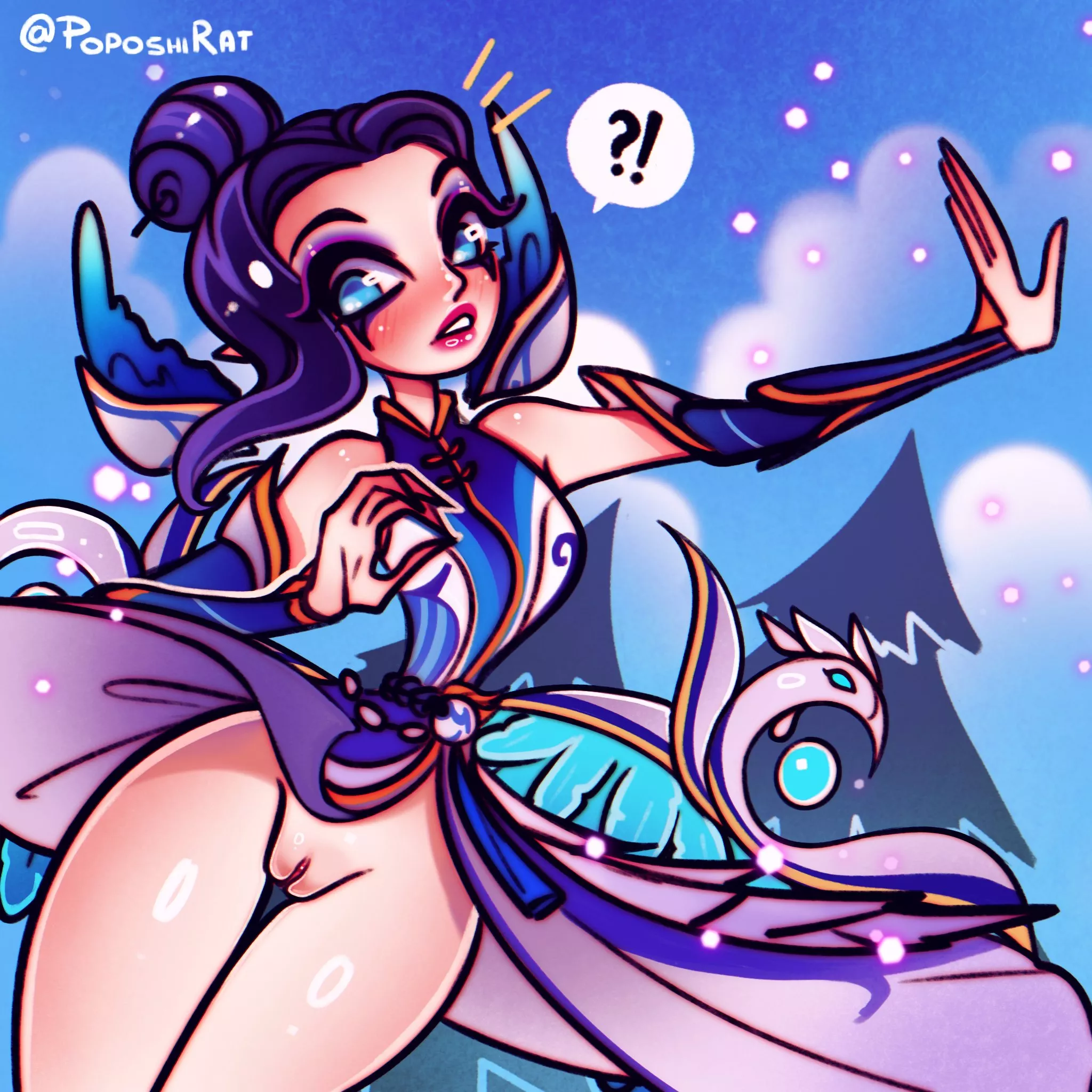 Porcelain Morgana is not wearing any panties ( Poposhirat )