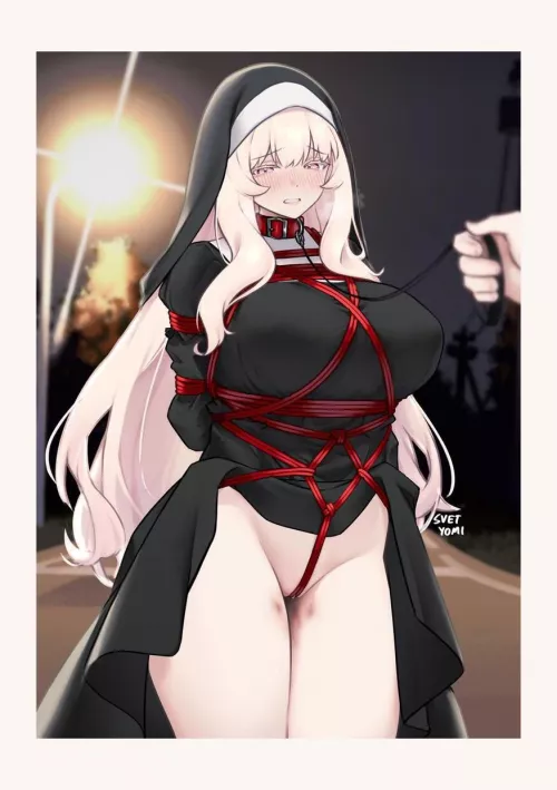 Taking a nun on a night walk