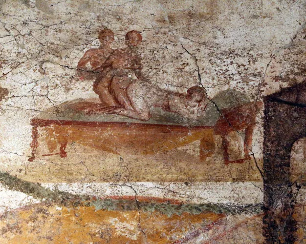 2000 year old fresco from a pompeii bathhouse (Artist unknown)