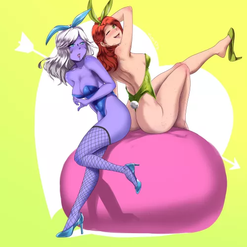 drow and wind bunny girl