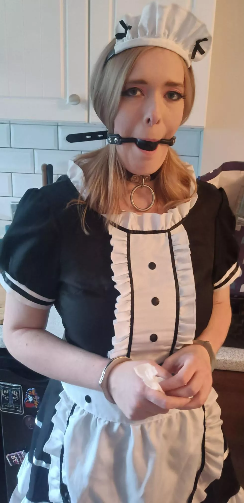 Gagged and ready to serve [F]