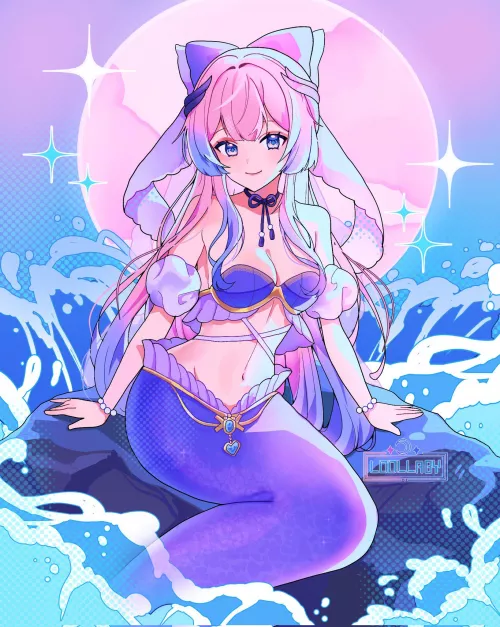 Kokomi Sangonomiya as a mermaid