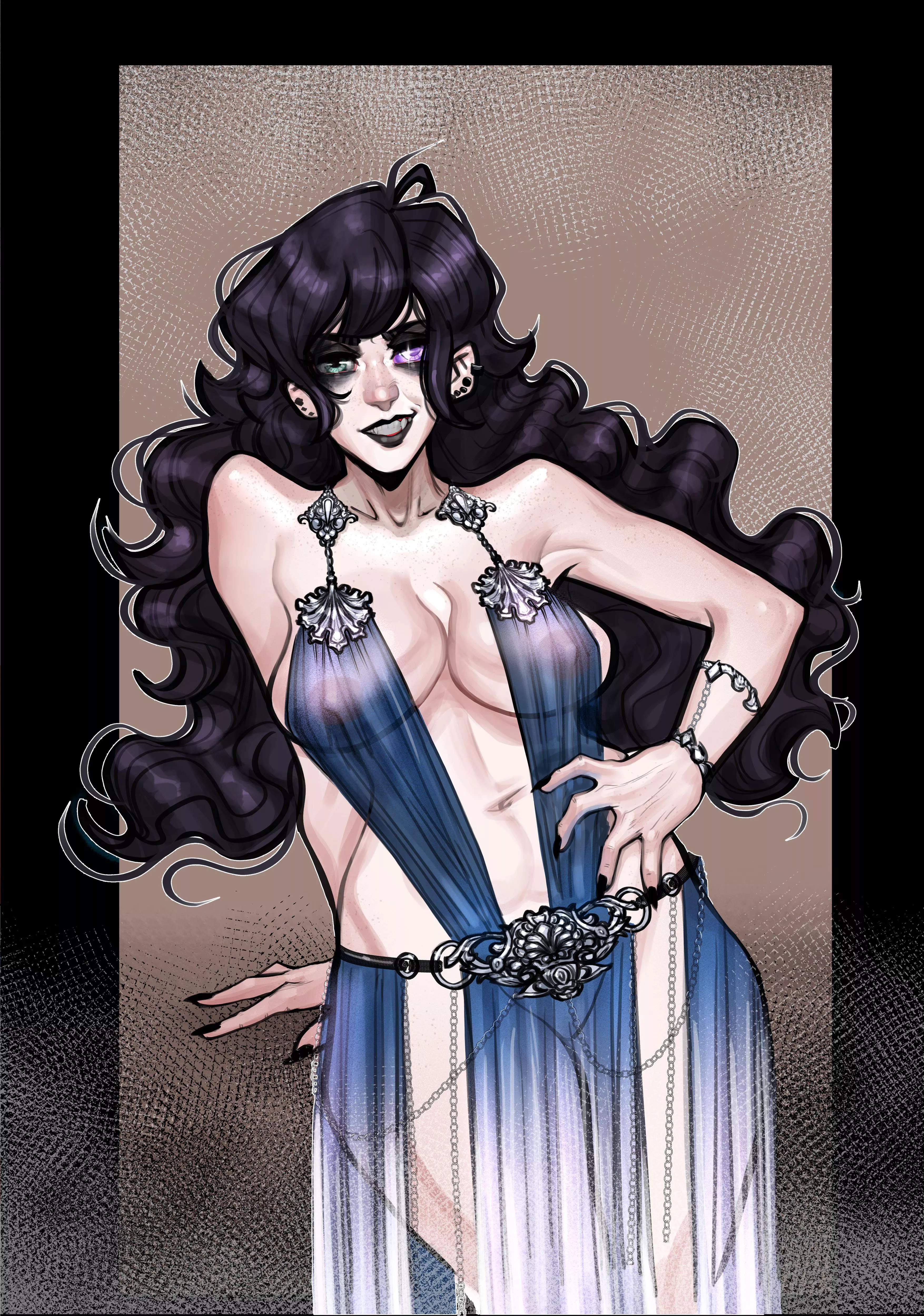 Morrigan Tallowspire doing her best to attract a girlfriend (muhash_ish)