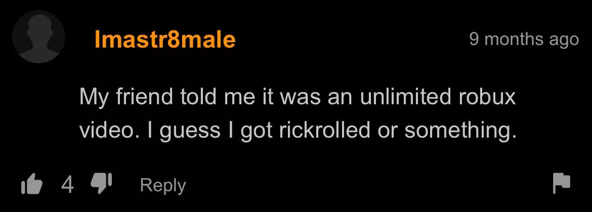 Must’ve been one of those rick rolls