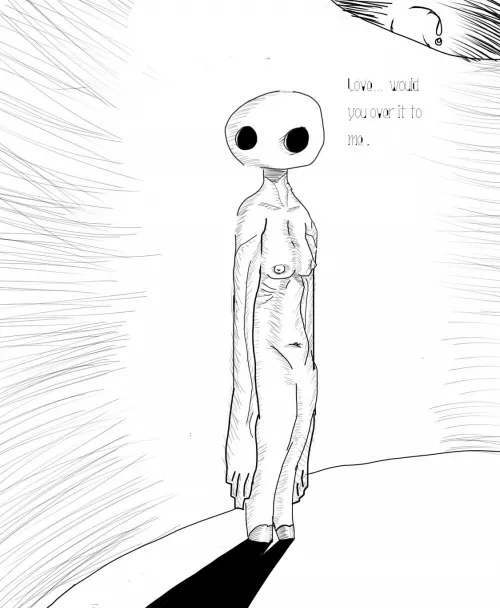 My very own monster girl drawing she’s a wondering..um…uhh.. Anyways her name is Hote.