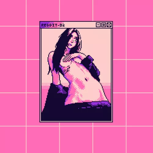 Pixelart version of a girl from reddit