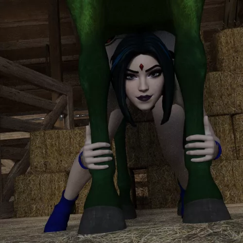 Raven's favourite Beast Boy form(shadowyartsdirty)