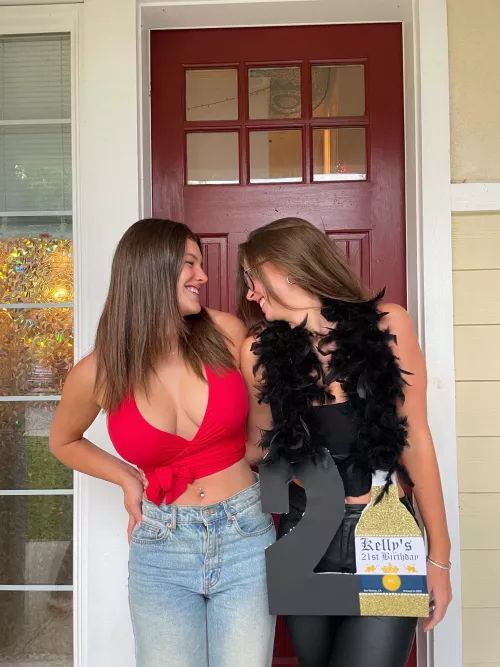 Showing up the birthday girl