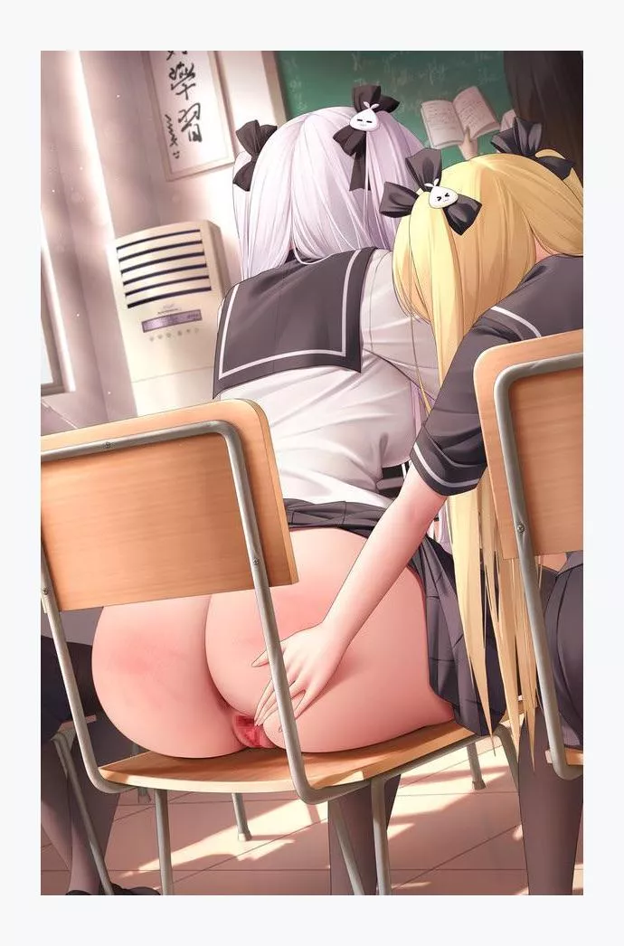 Spreading her friends pussy