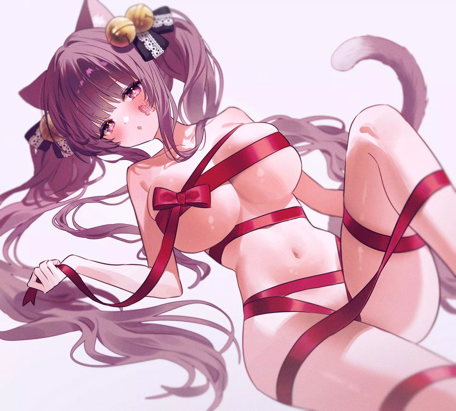 Is she tied up or is she wrapped up?