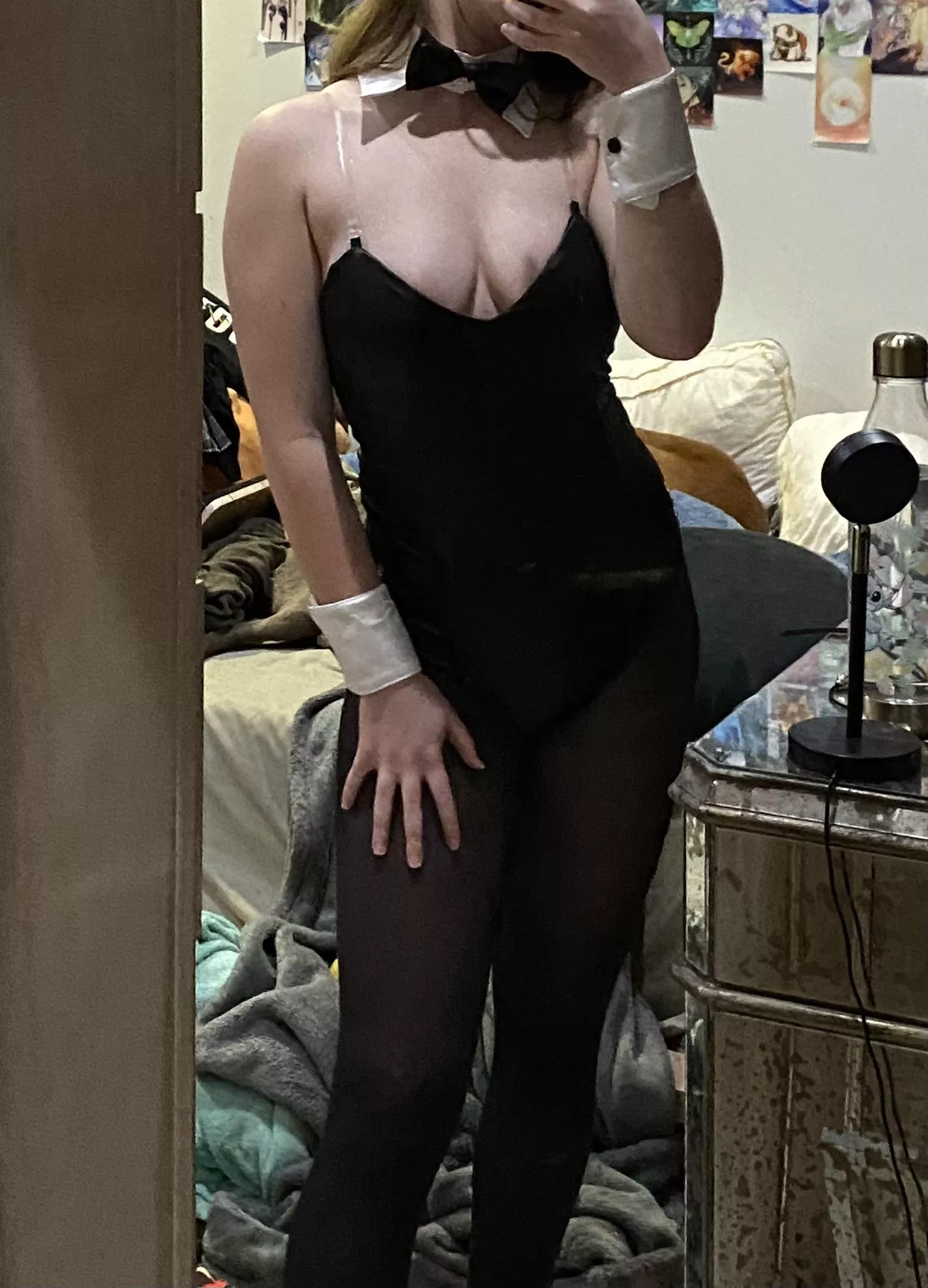 It unbuttons on the bottom…