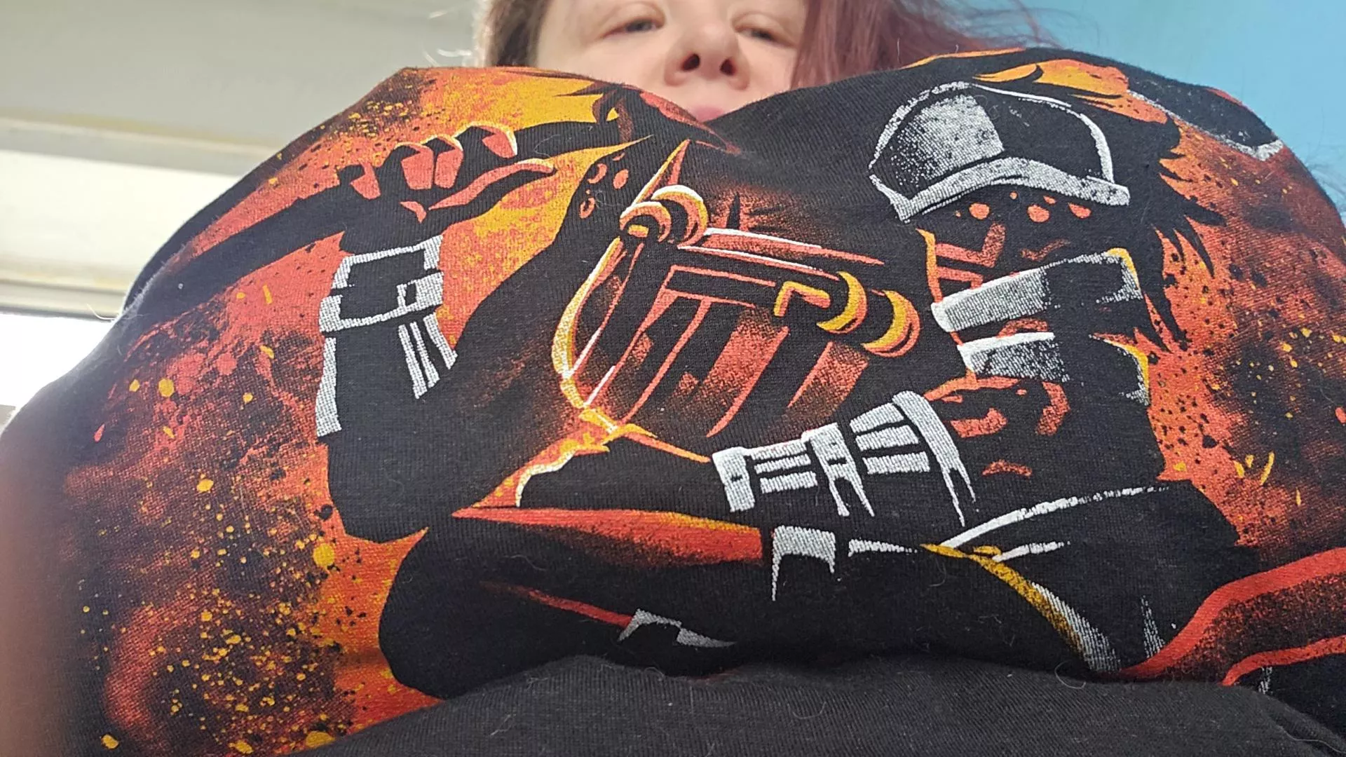 It's kinda messed up that I can't see my feet because of my chest