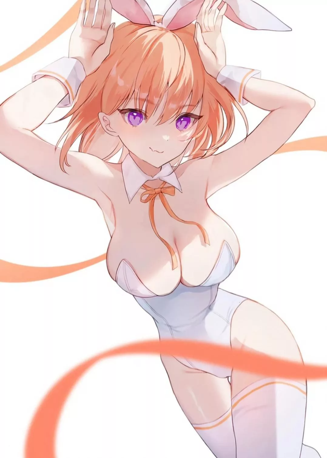 Orange bunny girl