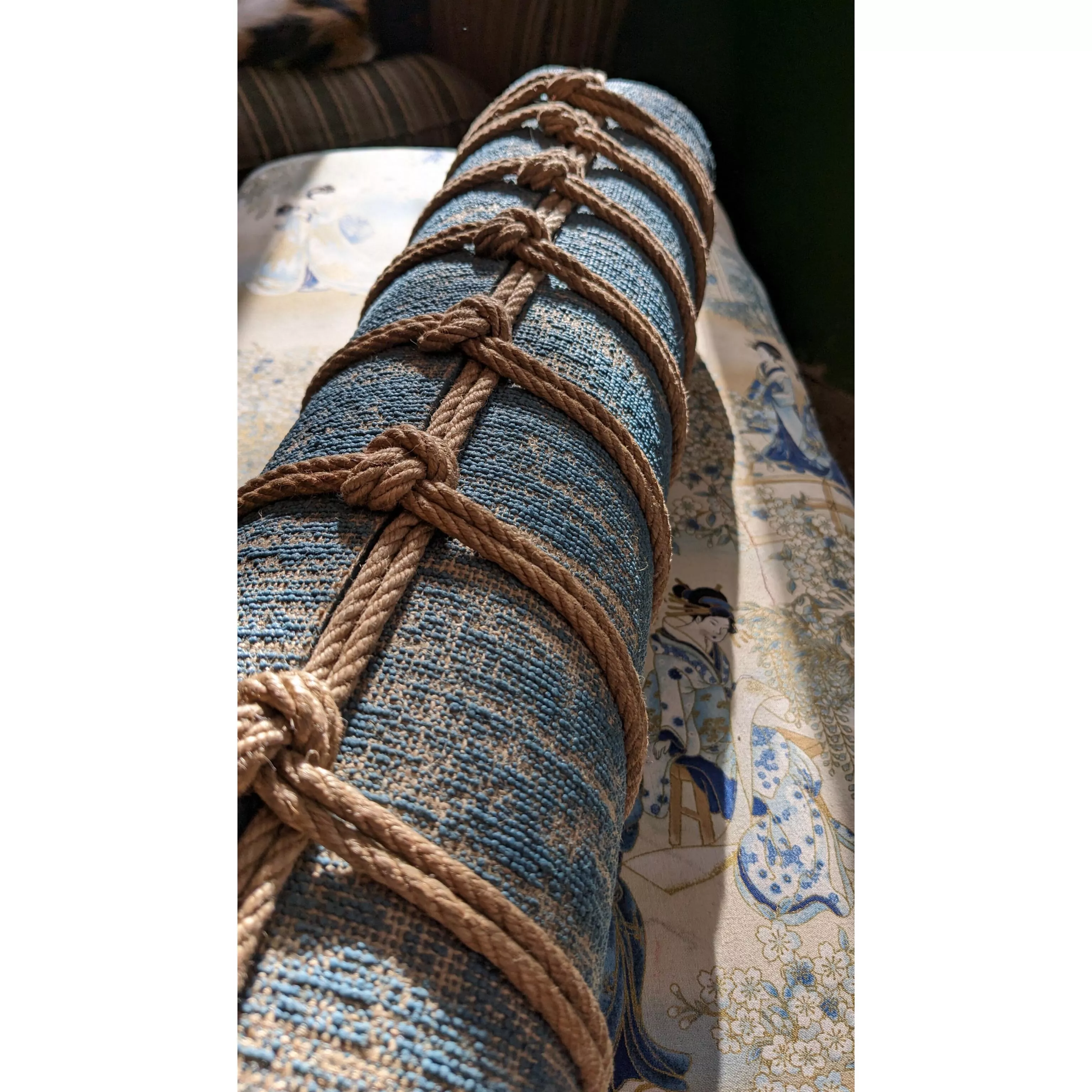 Practicing on a yoga mat