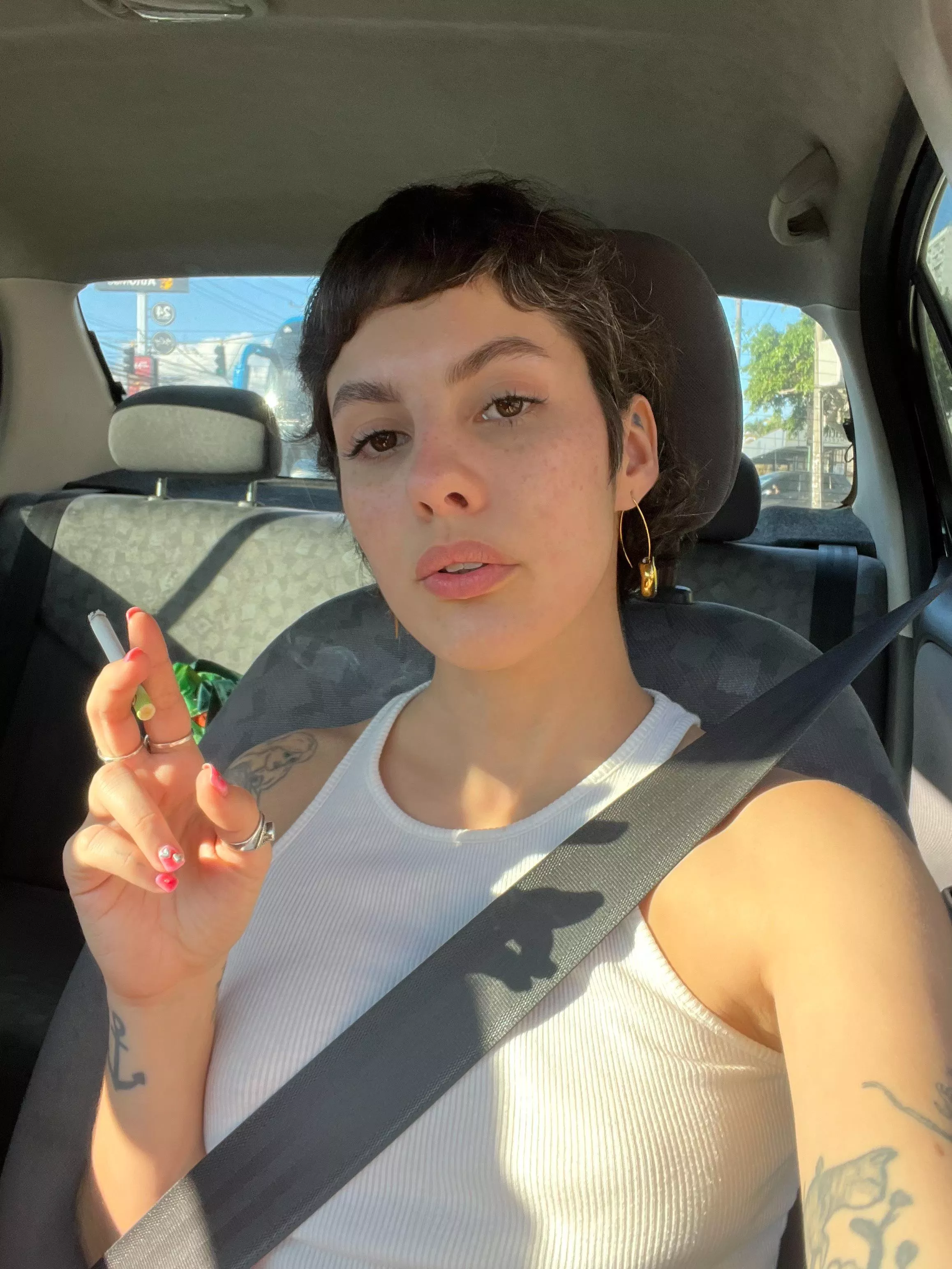 would you mind if i smoke in the car sometimes? 