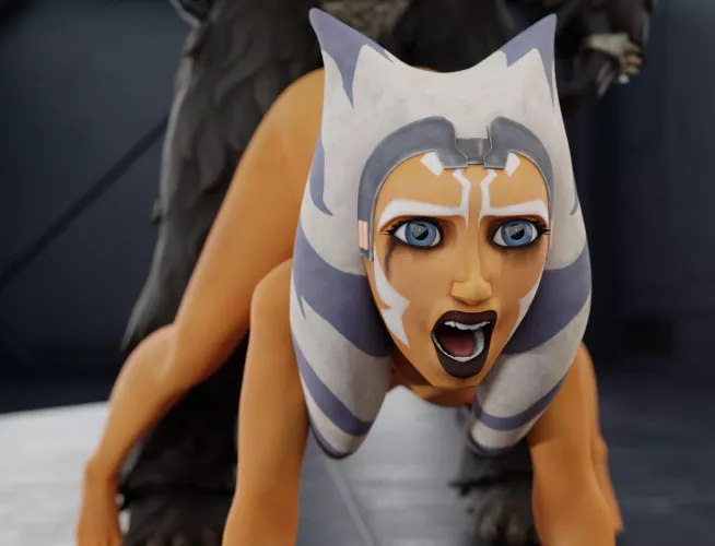 Ahsoka couldn't stand Wookie's penis (Lydas3D) 