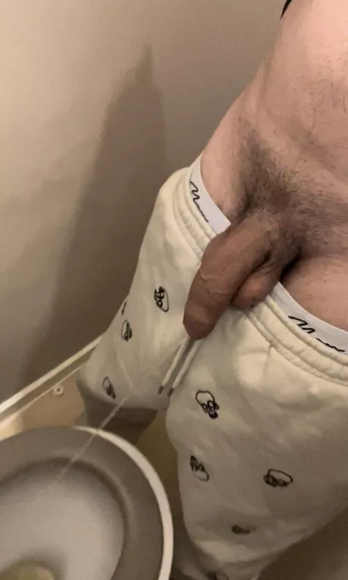 Does my big hairy soft cock pissing make you horny??👅💦Dms open😈