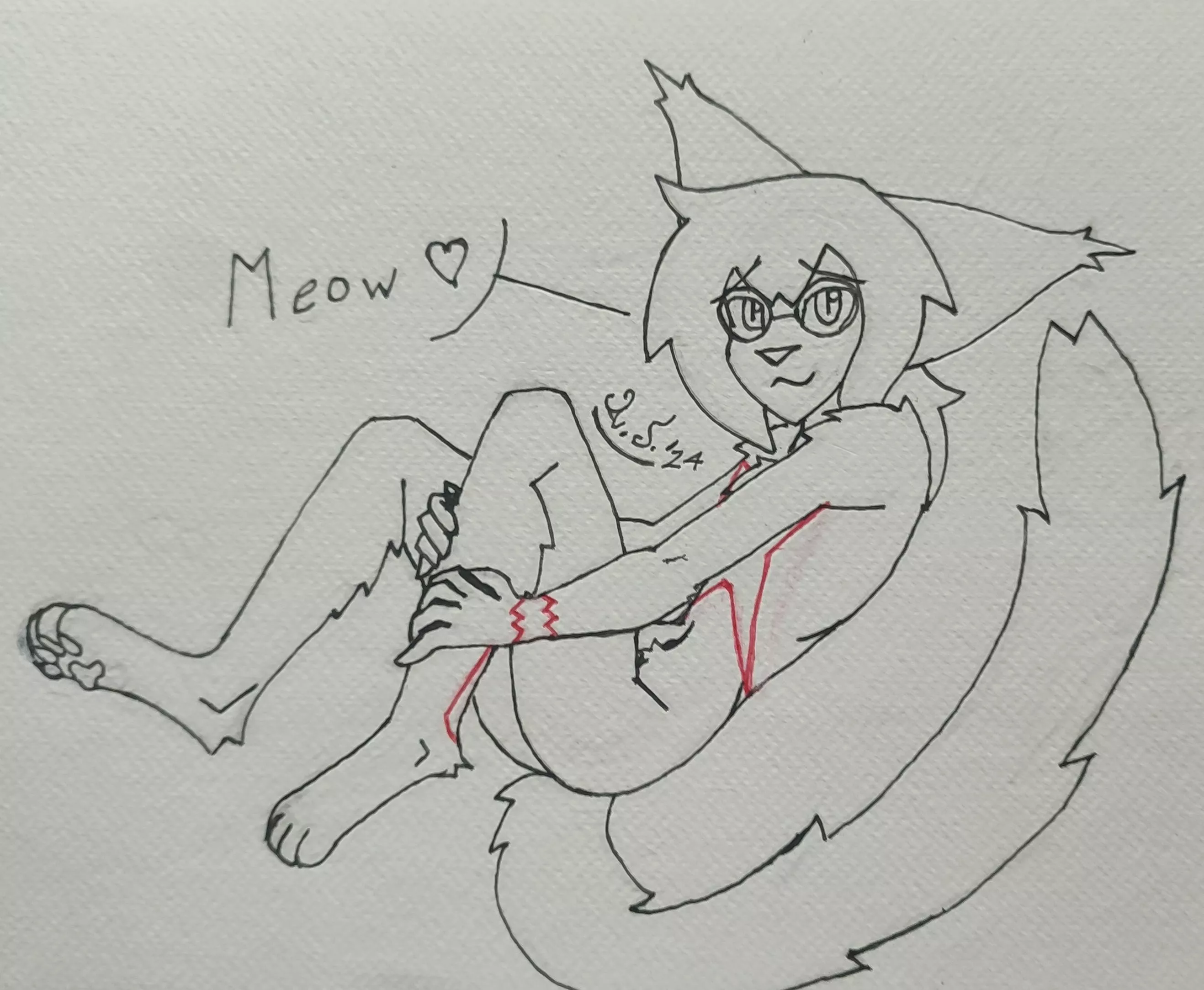 Here's the progress, idk if i should stop here or colour it (by me ofc- 28/02/2024)