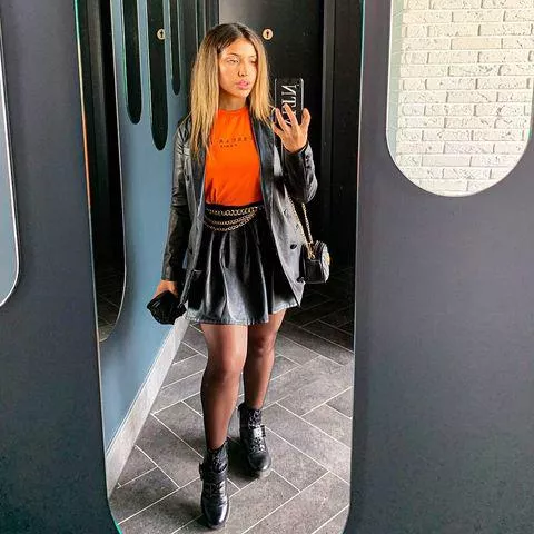 Leather skirt