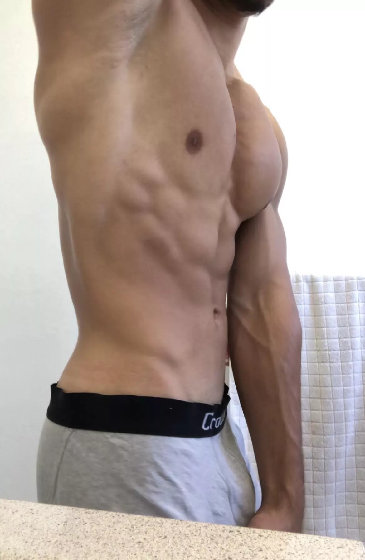 Absolutely love letting my 8 incher poke through my underwear in public 🥰🥰