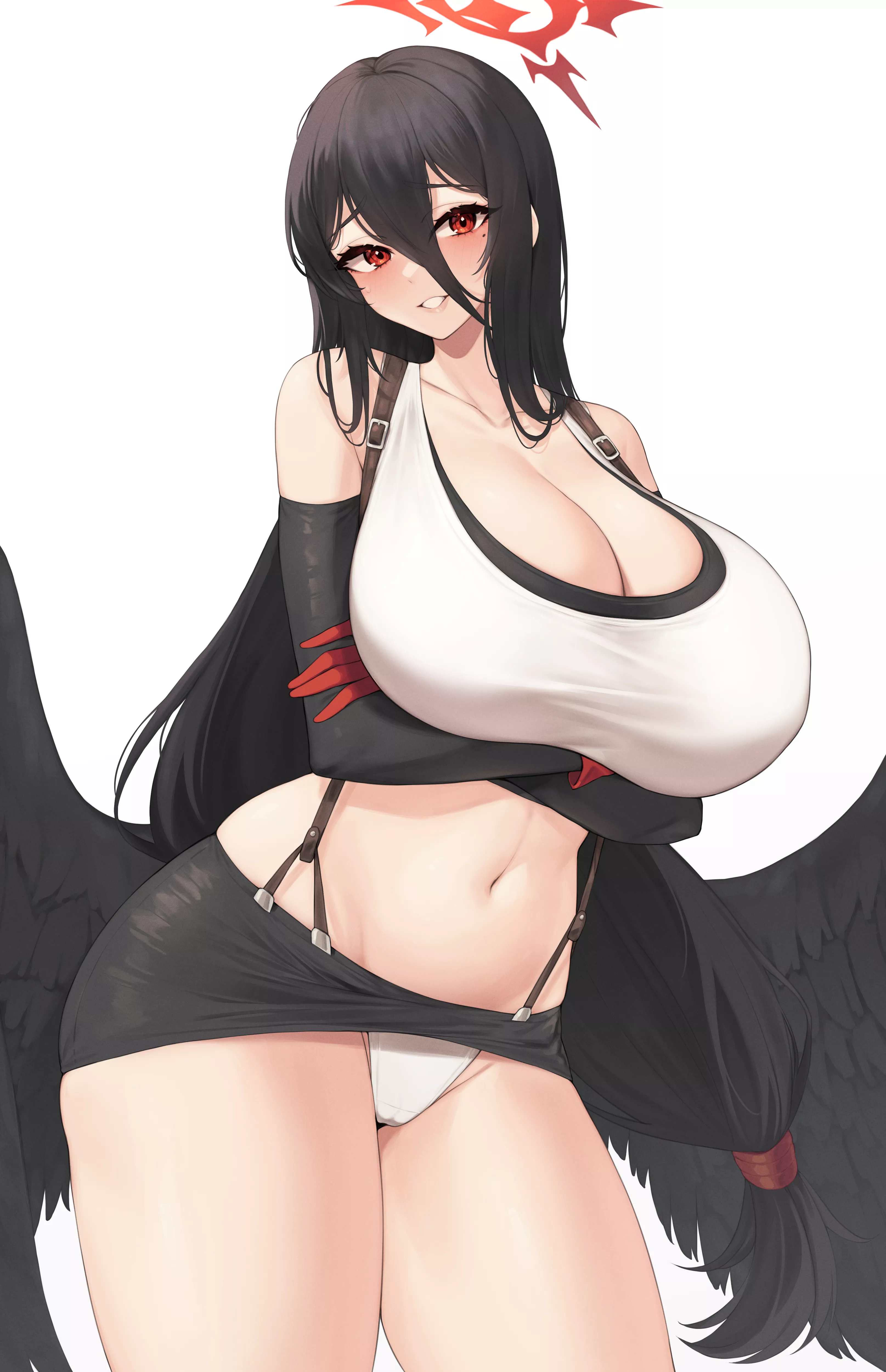 Hasumi cosplaying as Tifa [Blue Archive]