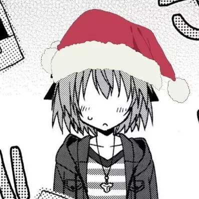 LF Mono Source: Astolfo (Fate Grand Order), Blushing, hidden eyes, no eyes, nervous sweating, sweat droplet, sfx, pendant, jacket, streetwear, spiky hair, santa hat
