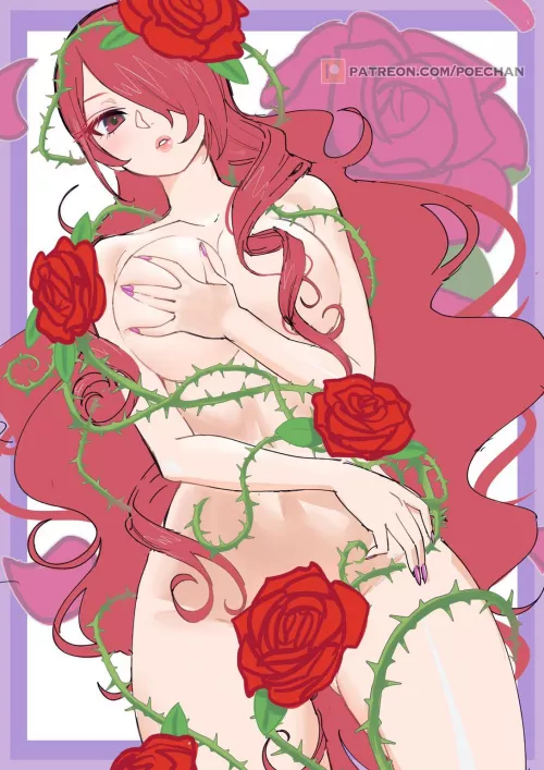 Mitsuru covered by roses (poechan)