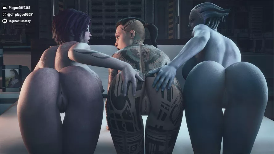 Tali, Jack, and Liara, who will be chosen…to go first? (Plague of humanity)