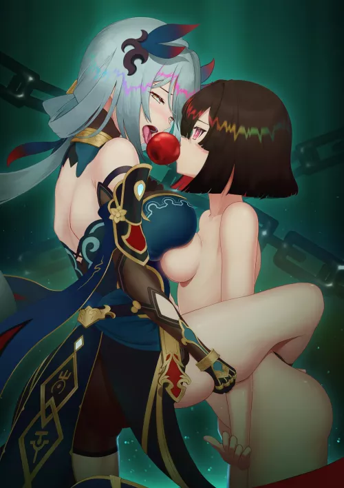 Friends sharing an apple [Honkai: Star Rail]