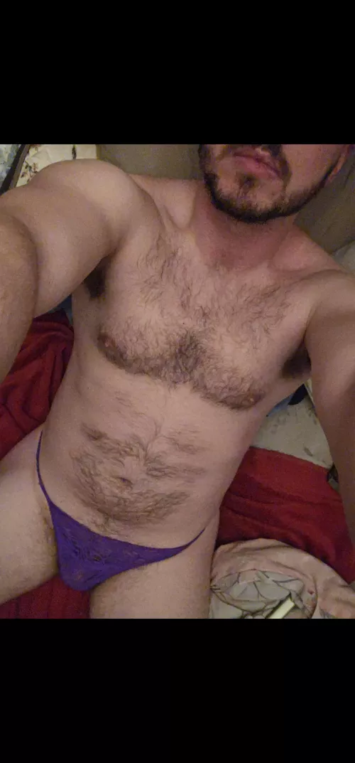 My girlfriends purple panties 