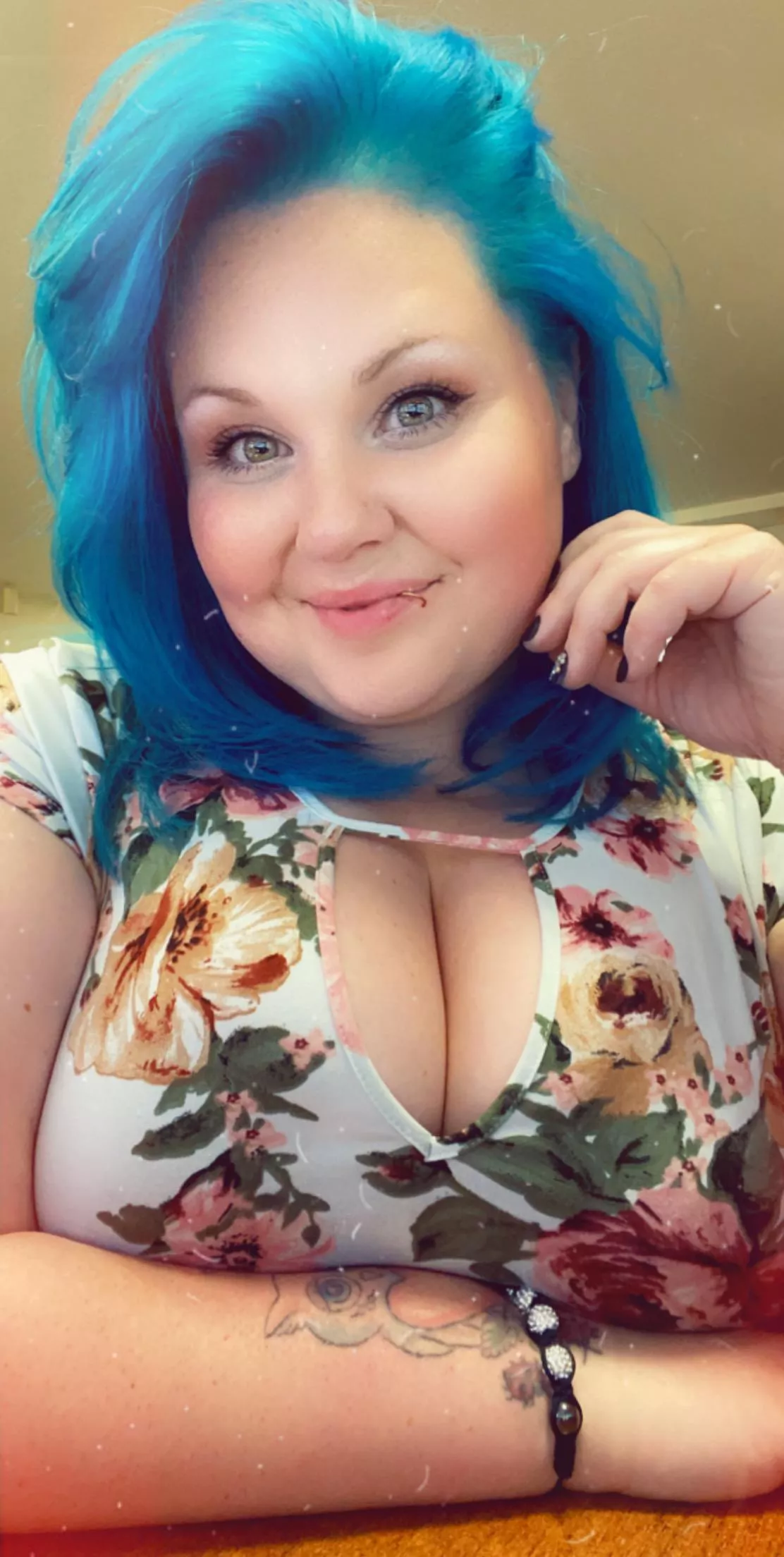 Throwback to when I had blue hair. 