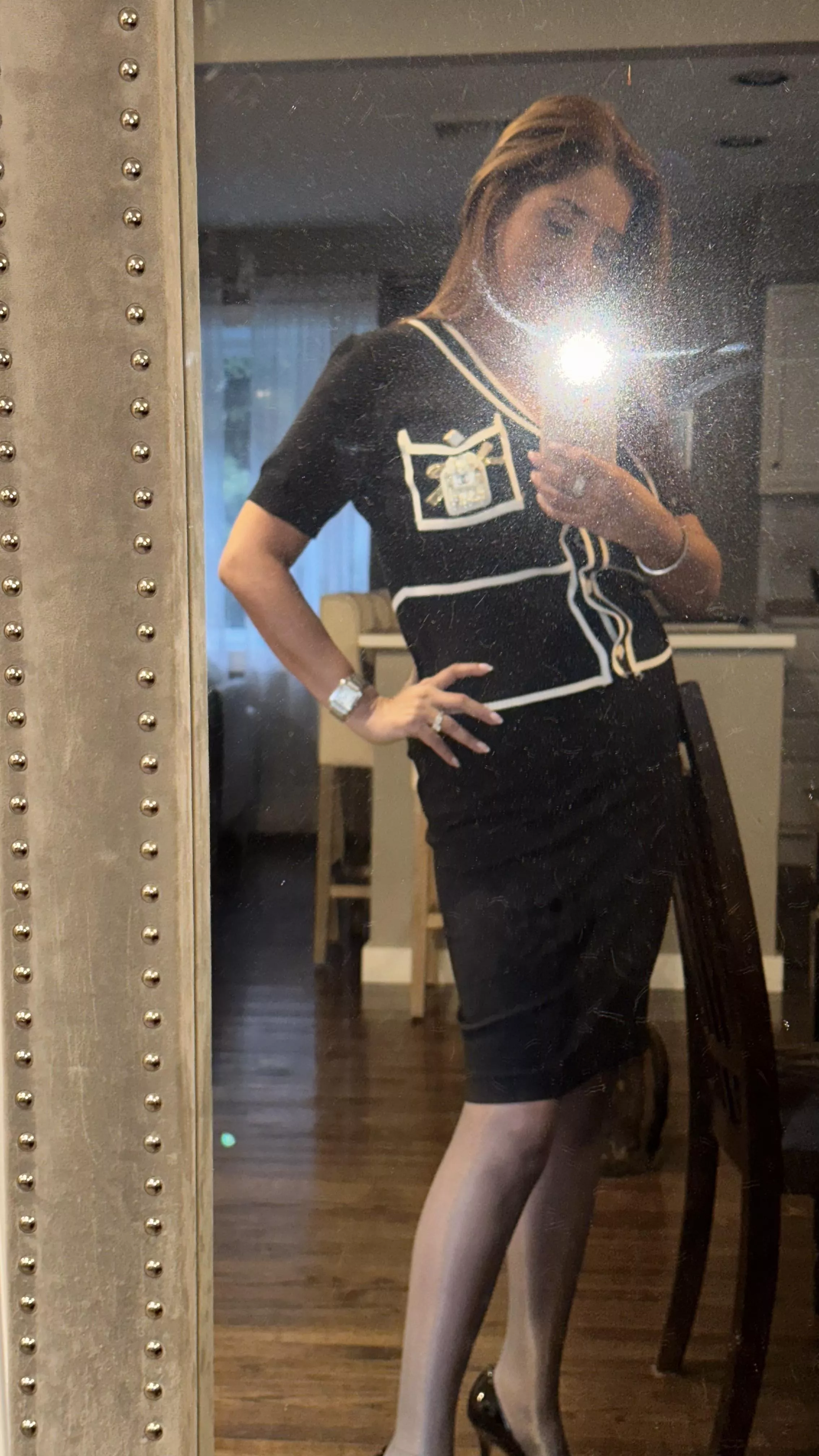 Black shiny tights are the best! 