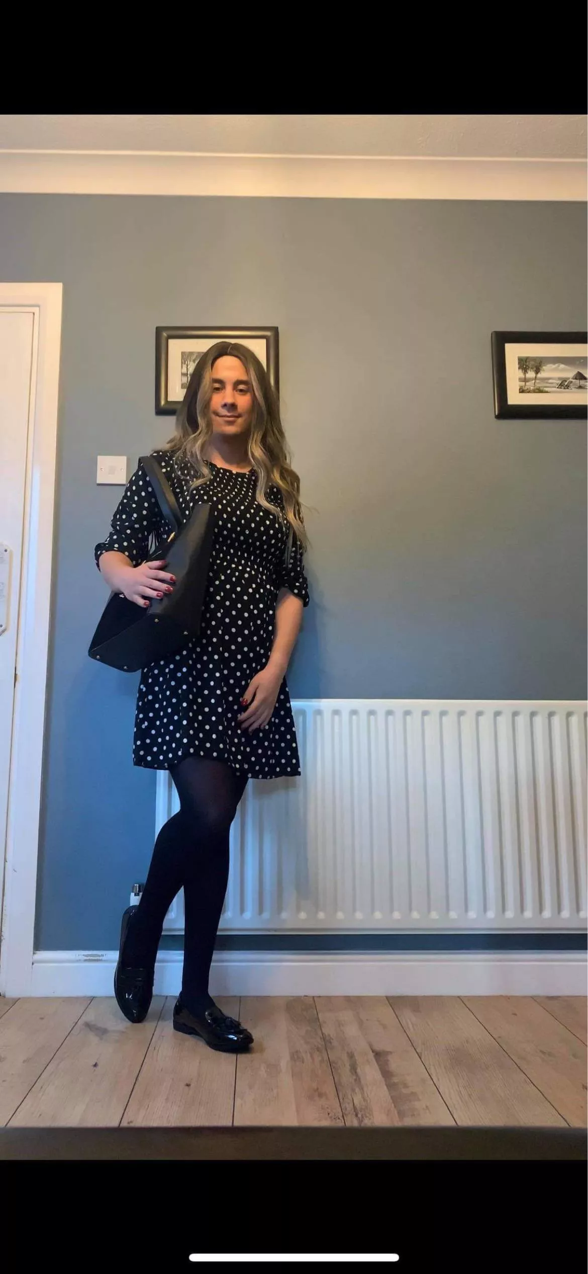 Dressed up for the day but no where to go