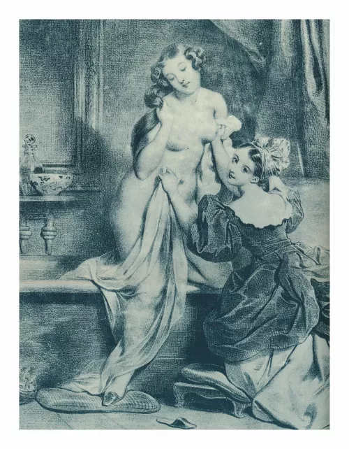 Naughty Lithograph Achille Deveria French..about 1840