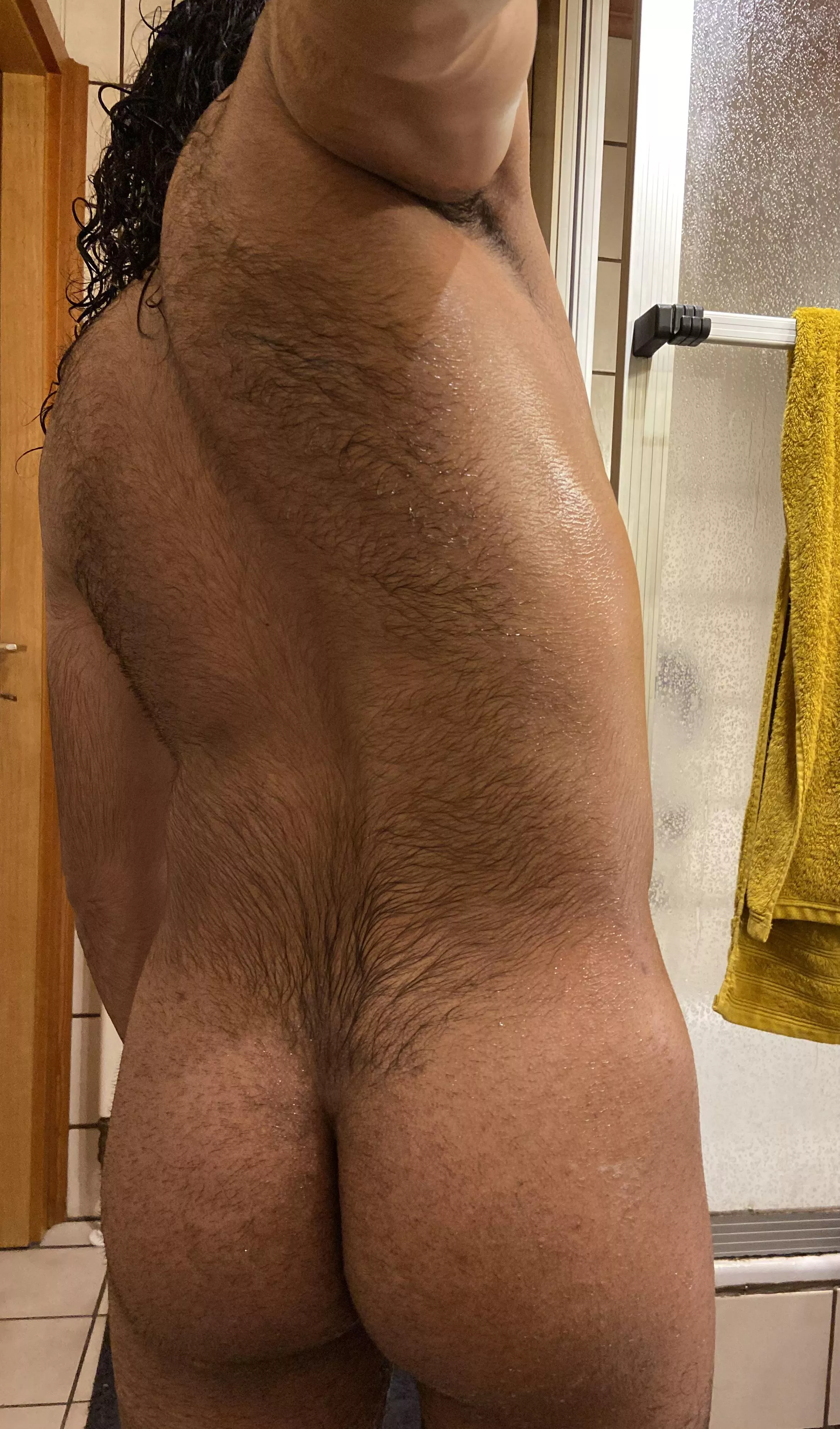 Wet and hairy back
