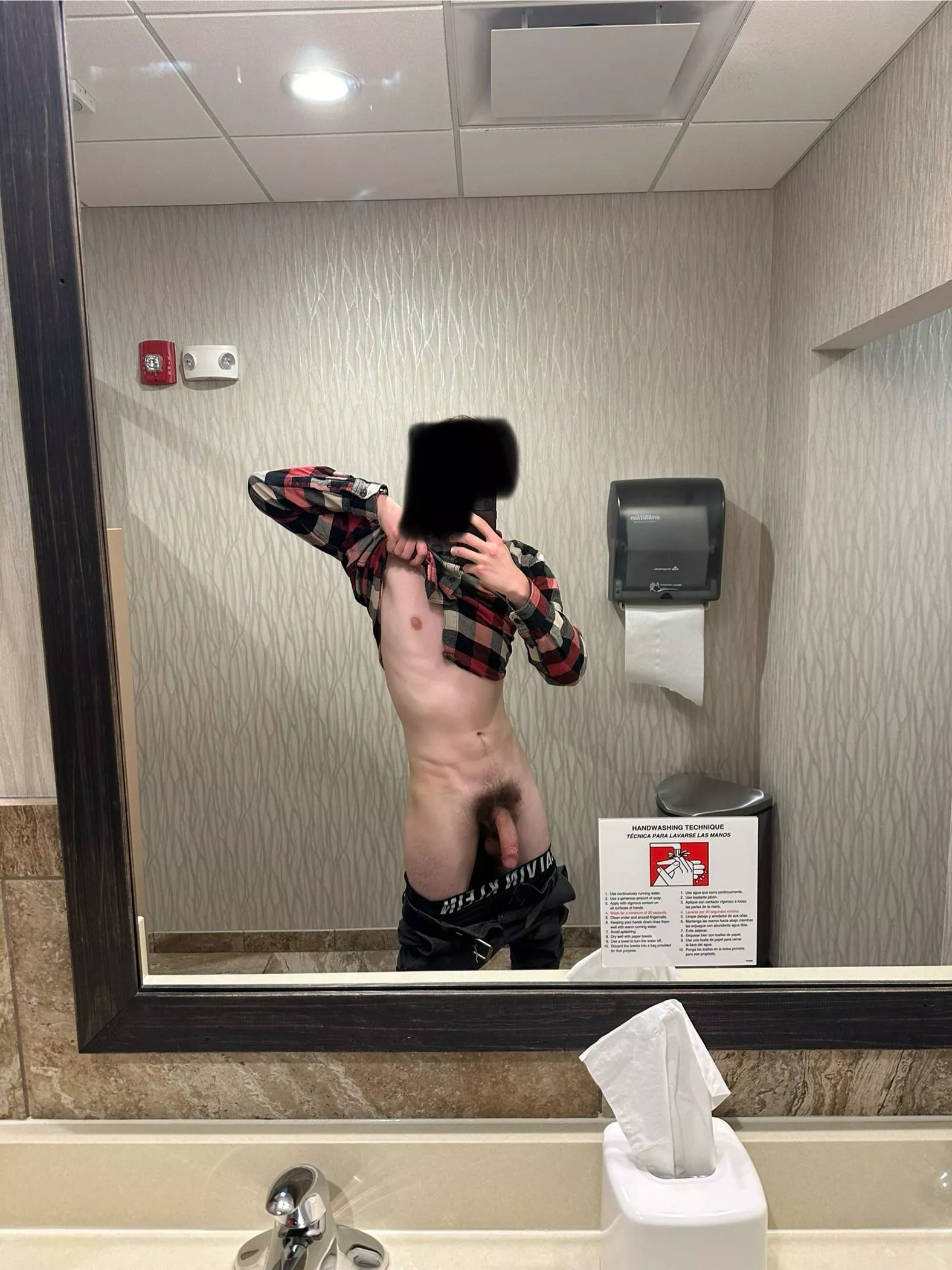 I wonder if the guy in the stall noticed