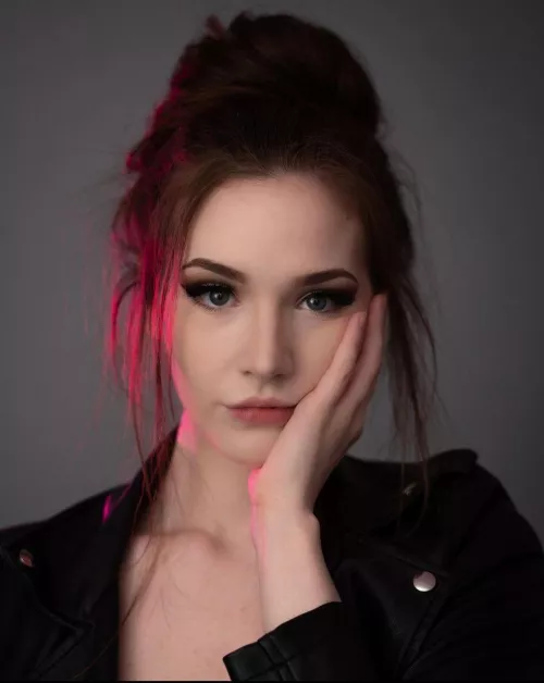 Old pic of me in a leather jacket 