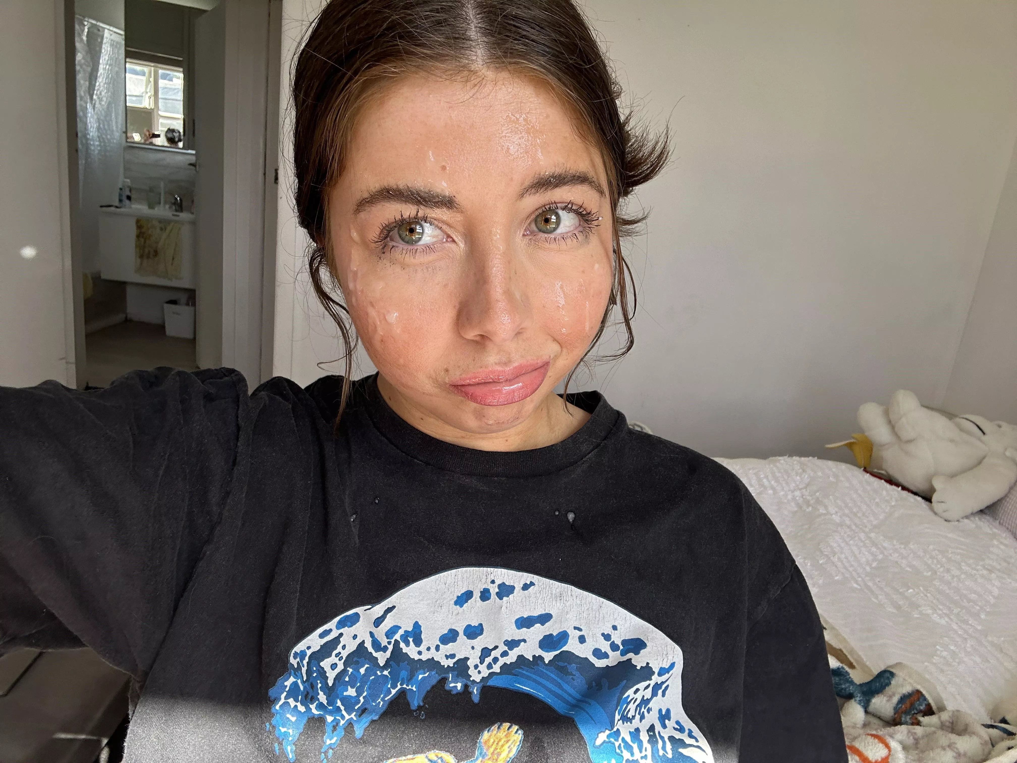 Would you love the view of your cum all over my face?