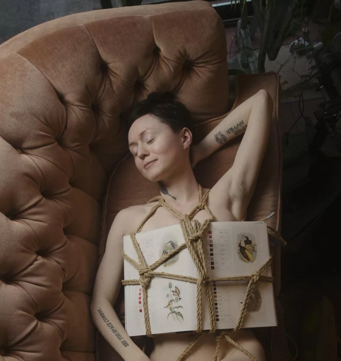 all tied up with a good book 📖 ♥️ 