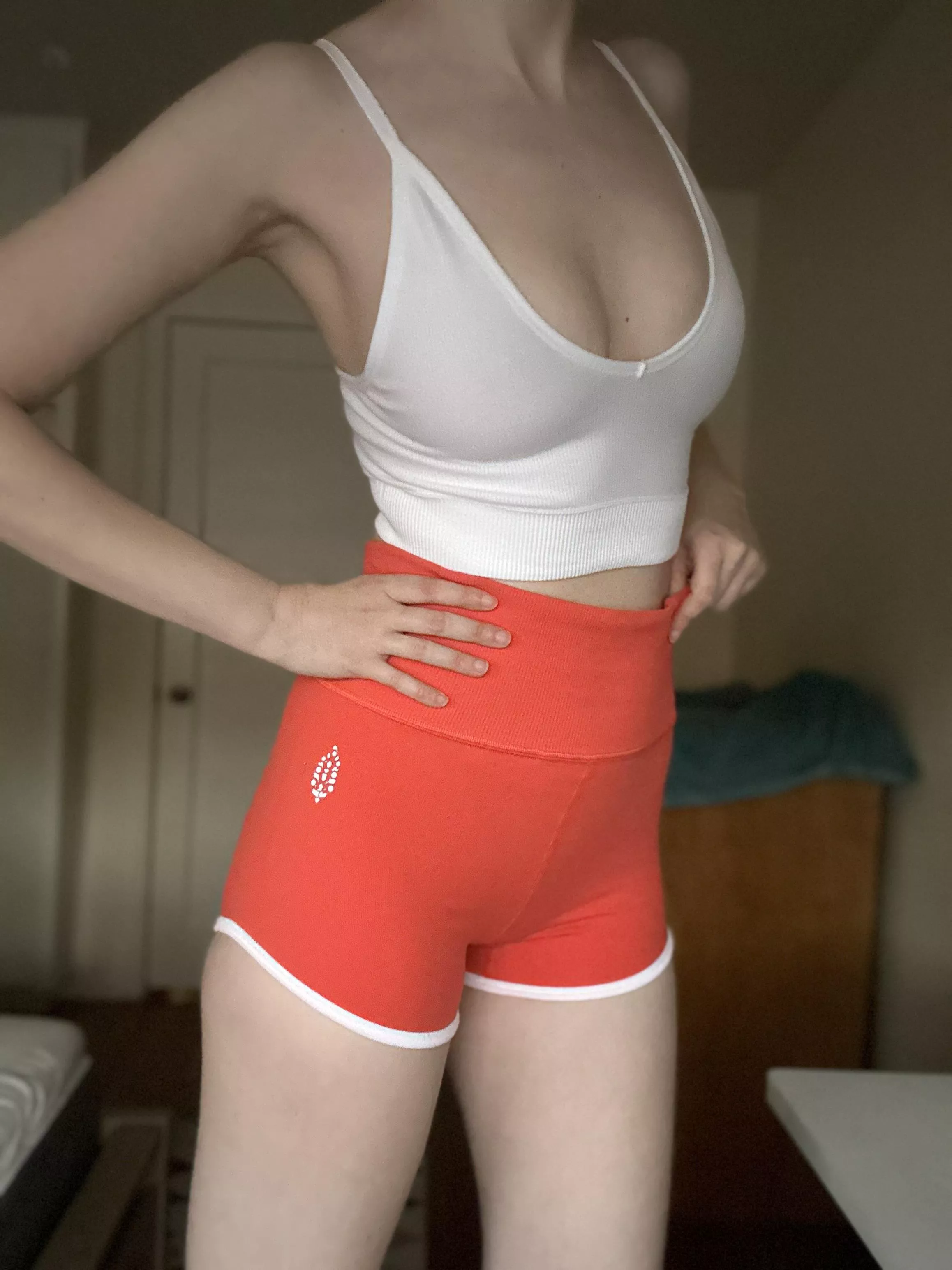 Do not stare at my boobs at the gym, otherwise you have to eat them too.